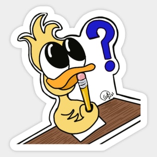 Ducky Has a Question Sticker